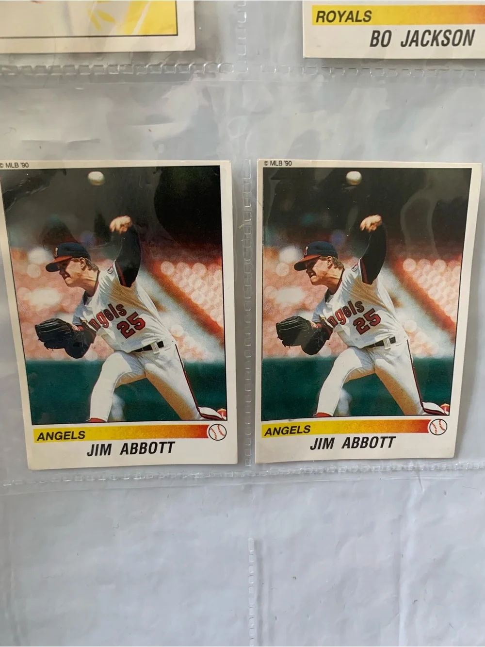 Panini 1990 Baseball MLB Sticker Card Lot (6) Bo Jackson Nolan Ryan Brett Abbot - Picture 5 of 8
